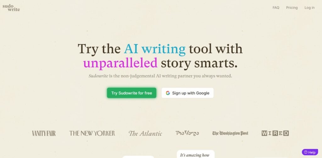 Sudowrite is an AI-powered writing assistant offering brainstorming, story development, and editing tools for fiction authors.