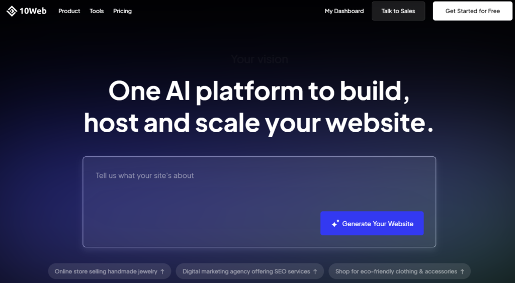 10web: wordpress ai builder